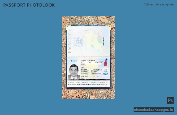 Uganda-Pass 2023-heute: Beispielansicht des Passfotos